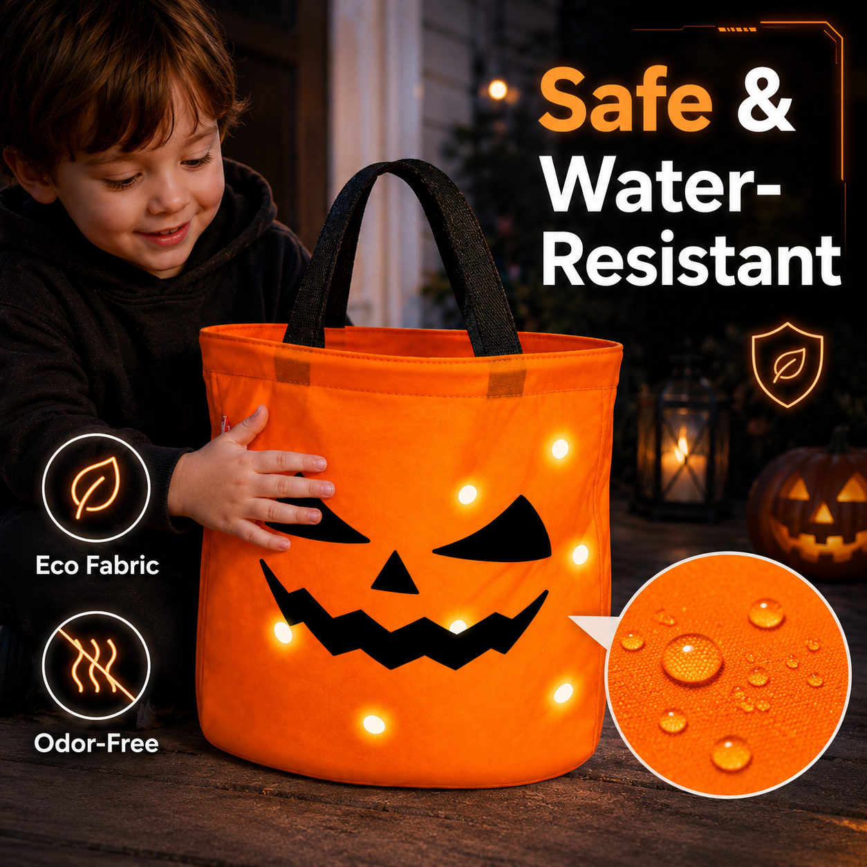 🎃 LED Glowing Halloween Pumpkin Bag