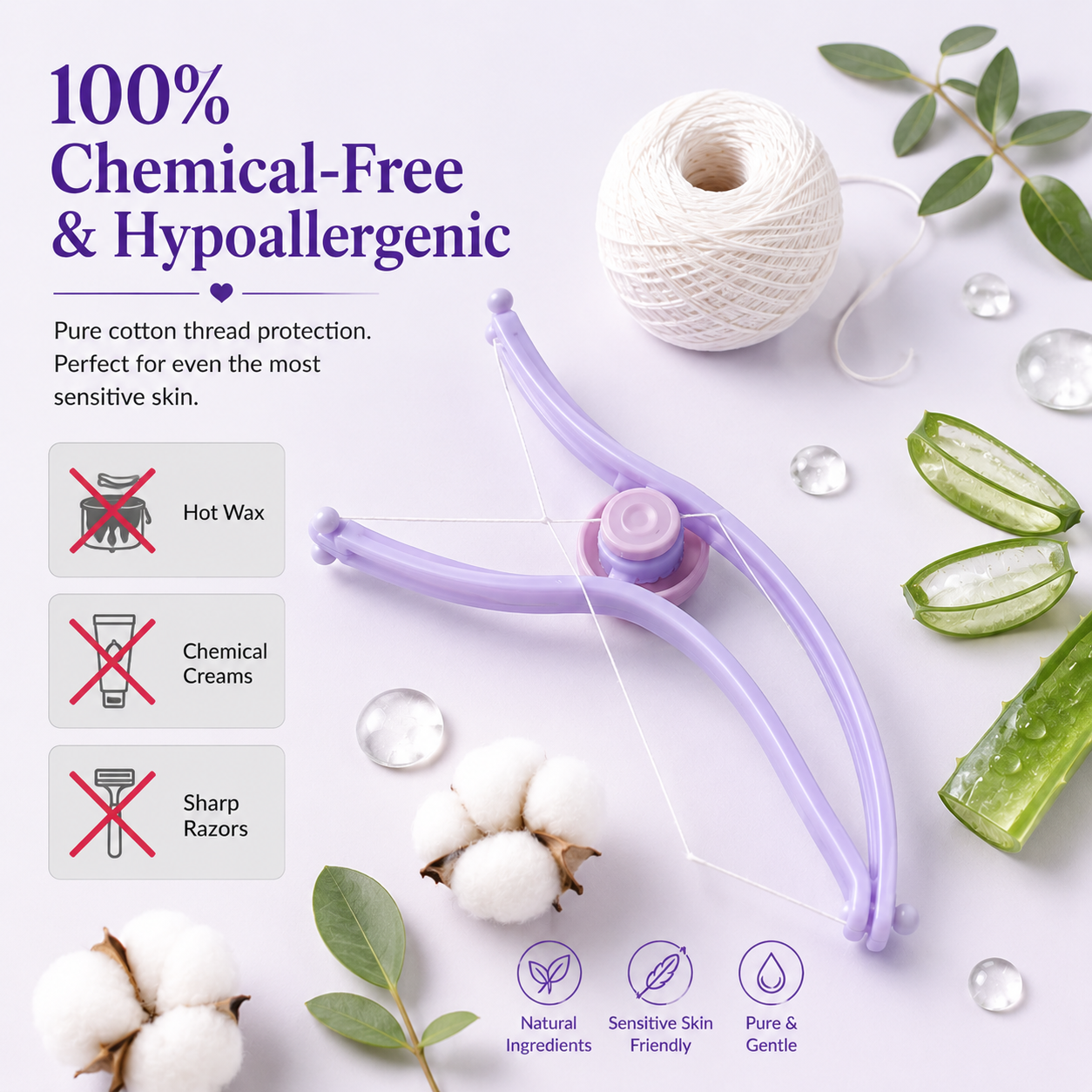 Painless Facial Hair Threading Tool (Eco-Friendly)