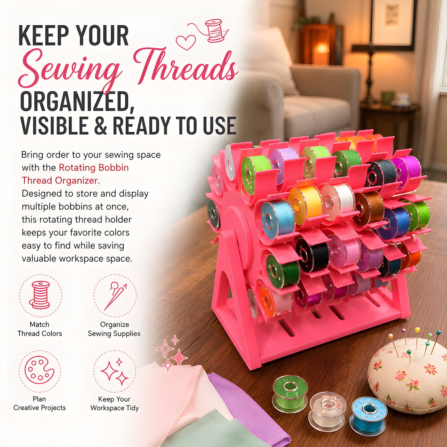 🧵 Keep Every Bobbin Organized in Seconds Stop searching. Start sewing.