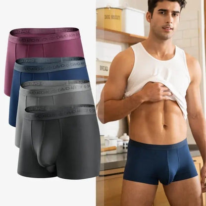 ⚡Hot Sales 49% OFF🔥Men's Dual Pouch Micro Modal Trunks - 4-Pack Basic 2.5in Spandex Natural Fabric Menswear