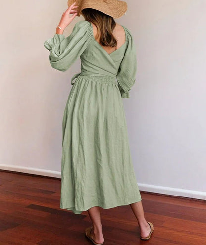 💖Early Mother's Day Sale - 48% OFF🎁French Ruffled Lantern Sleeves Multi-wear Dress