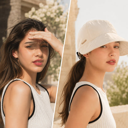 ☀️Women’s Ponytail Sun Hat – Lightweight Wide Brim Outdoor Cap for Beach, Travel & Gardening