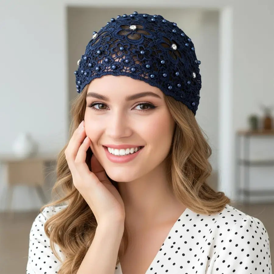 ✨Plum Blossom Hollow Beaded Wide Headband