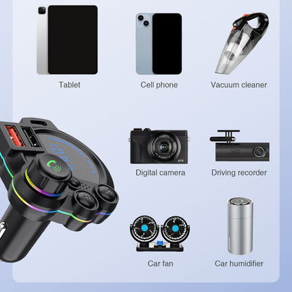 🚗 Universal Dual-Port Car FM Bluetooth Transmitter – Wireless Music, Hands-Free Calling & Dual USB Charger 🔌
