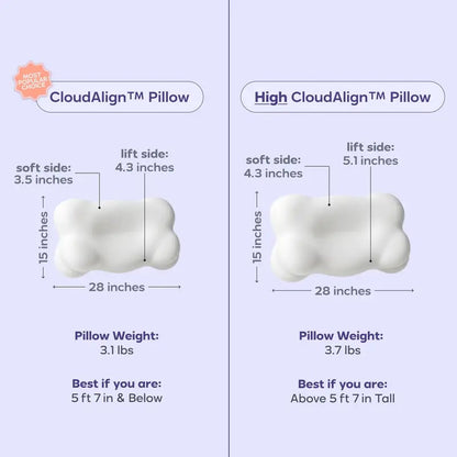 Ergonomic Cloud Pillow + FREE Cooling Pillowcase 🌙✨