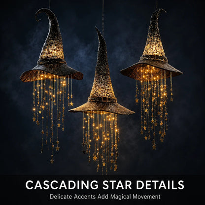🍂 Lighted Witch Hat Hanging Chime Where Halloween Magic Meets Enchanted Glow