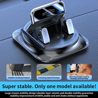 360 Degree Rotation Dashboard Phone Holder for Car, Anti-Slip Grips & One-Hand Operation