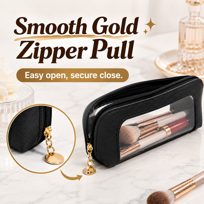 Travel Clear Window Brush & Makeup Bag 💄