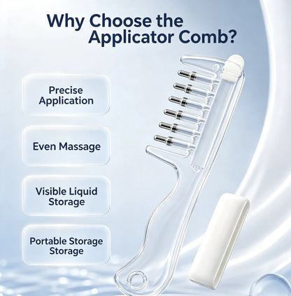 ✨ Precision Scalp Oil Applicator Brush – Portable Root Serum Dispenser with Soothing Metal Massage Beads 💧