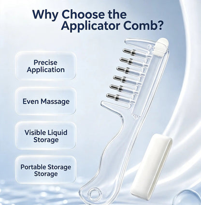 ✨ Precision Scalp Oil Applicator Brush – Portable Root Serum Dispenser with Soothing Metal Massage Beads 💧