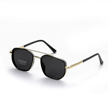 😎 Geometric Double-Bar Sunglasses – Trendy Metal Frame