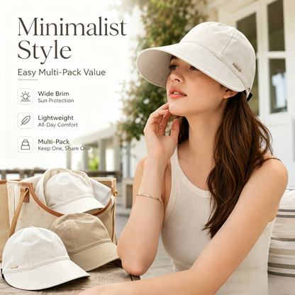 Women's Wide Brim Sun Visor Hat