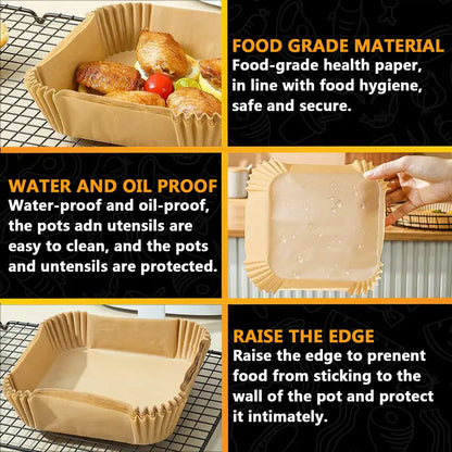 🍟 Air Fryer Paper Liners – Clean Cooking Made Easy ✨