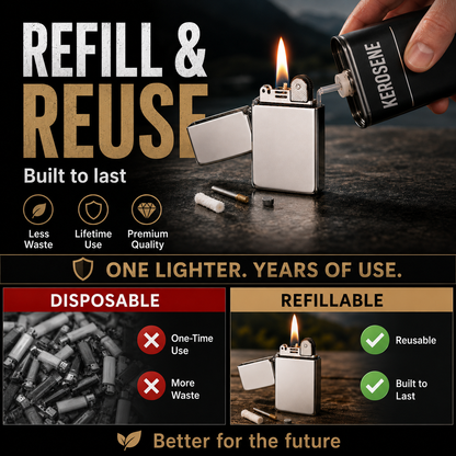 Ultra-Slim Vintage Kerosene Lighter🔥
