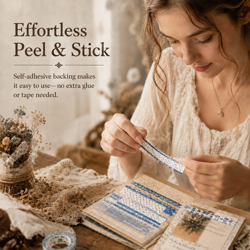 ✂️ Vintage Long-Strip Sticker Pack-Add a soft, timeless touch to your journals & gifts! 📓