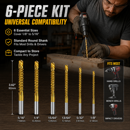 🛠️ 2-in-1 Woodworking Saw Drill Bit Set