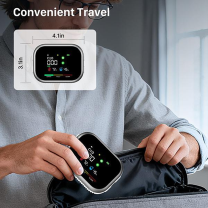 6-in-1 Portable Detector with Natural Gas & Temperature Humidity Sensors