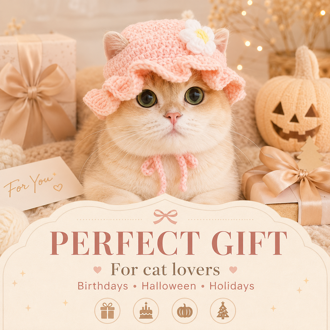 🐸 Cute Crochet Frog & Cat Bucket Hat