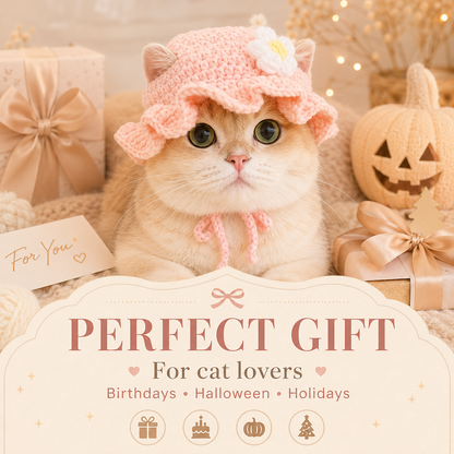 🐸 Cute Crochet Frog & Cat Bucket Hat