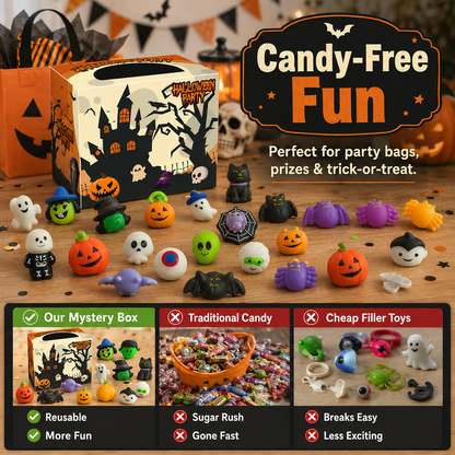 🎃 Halloween Mystery Box - 24 Pcs Spooky Squishy Toys Set 👻