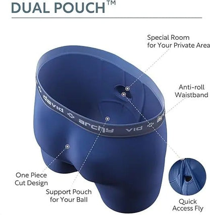 ⚡Hot Sales 49% OFF🔥Men's Dual Pouch Micro Modal Trunks - 4-Pack Basic 2.5in Spandex Natural Fabric Menswear