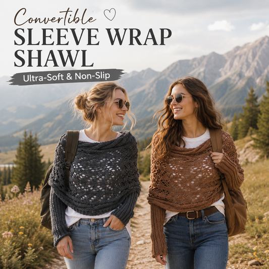 The Sleeve Knit Scarf – Versatile Chunky Wrap Shawl🧣