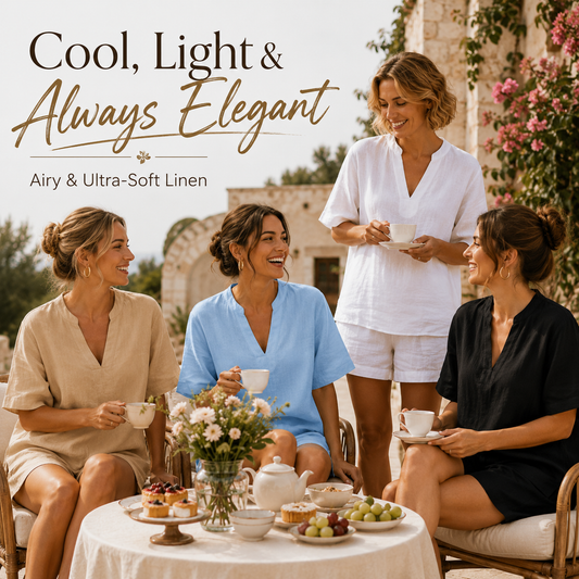 ☀️ Cozy Summer Linen Set | Casual V-Neck & Shorts 🏖️