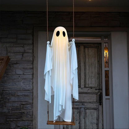 Hanging Ghost Swing with Remote Control String Lights