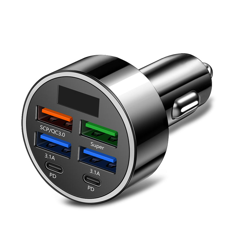 🎉 2026 Offer — Over 44,100 sold! 🔋 6-in-1 Car Fast Charger with Voltage Display