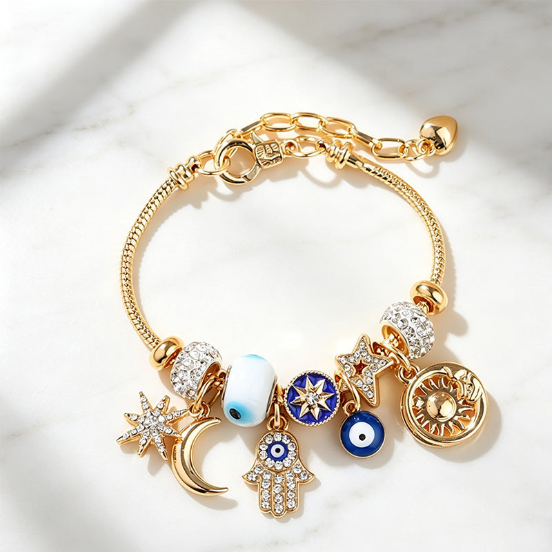 ☀️ Celestiales Sonne-Mond-Charm-Armband – Feines Design, strahlende Akzente & zeitloser Stil –