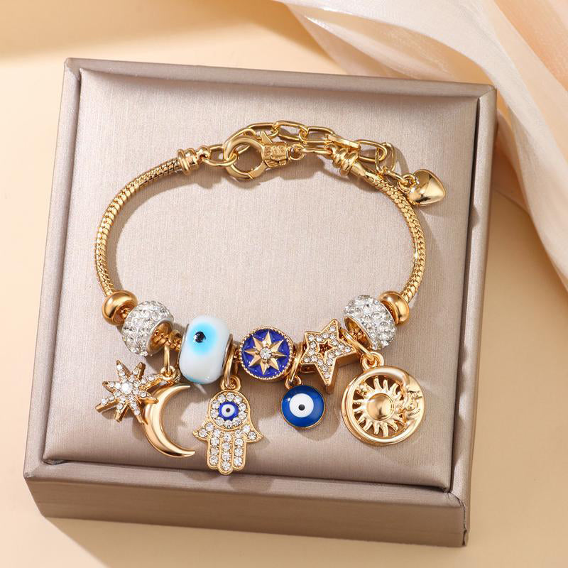 ☀️ Celestiales Sonne-Mond-Charm-Armband – Feines Design, strahlende Akzente & zeitloser Stil –