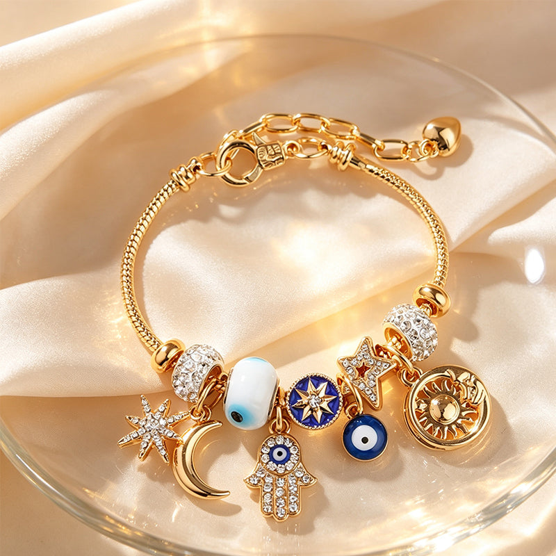 ☀️ Celestiales Sonne-Mond-Charm-Armband – Feines Design, strahlende Akzente & zeitloser Stil –