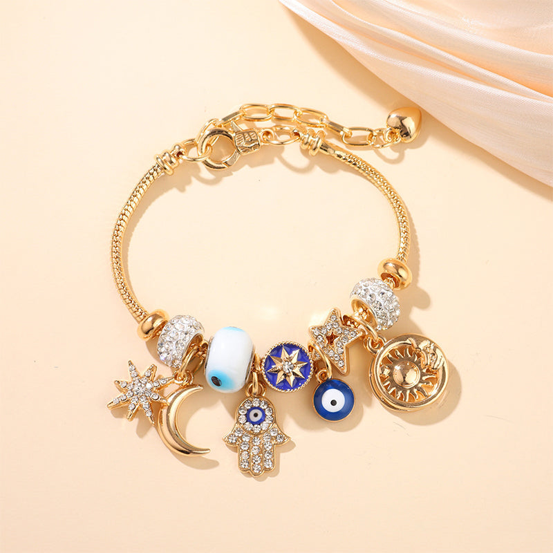 ☀️ Celestiales Sonne-Mond-Charm-Armband – Feines Design, strahlende Akzente & zeitloser Stil –