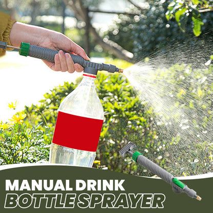 🌿Manual Drink Bottle Sprayer with Adjustable Nozzle‑Portable DIY Garden Spray Tool, Fits Standard