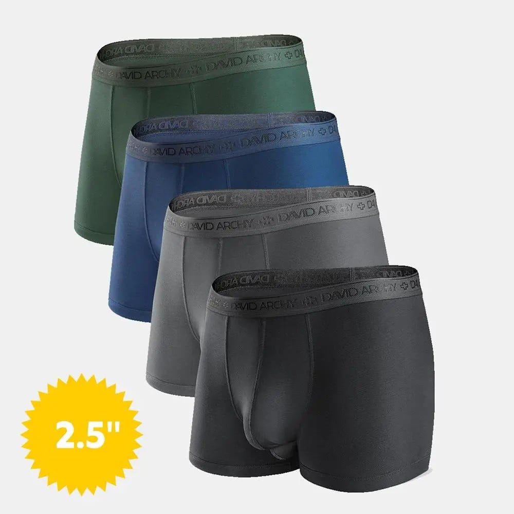 ⚡Hot Sales 49% OFF🔥Men's Dual Pouch Micro Modal Trunks - 4-Pack Basic 2.5in Spandex Natural Fabric Menswear