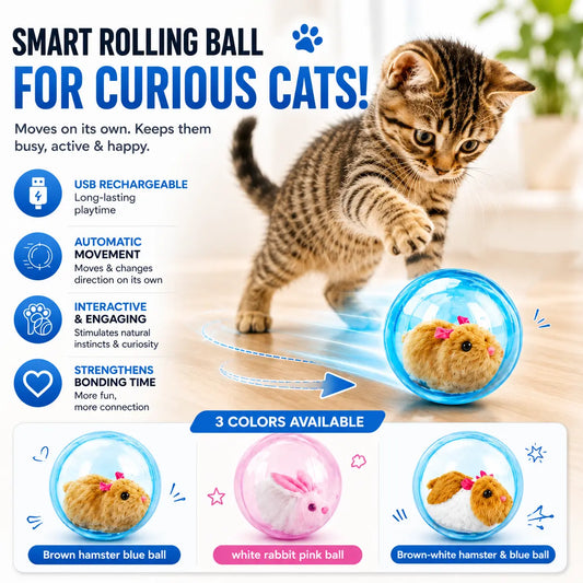 🐾Rechargeable Smart Rolling Ball Cat Toy