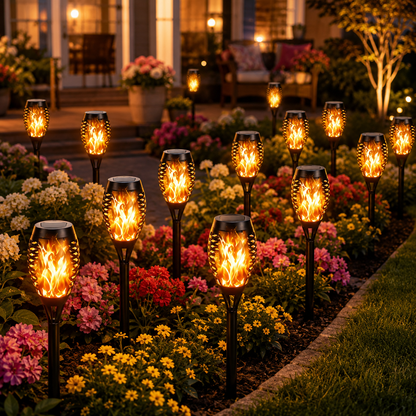 🔥 Dancing Flame Solar Torch – Waterproof Outdoor Garden Light