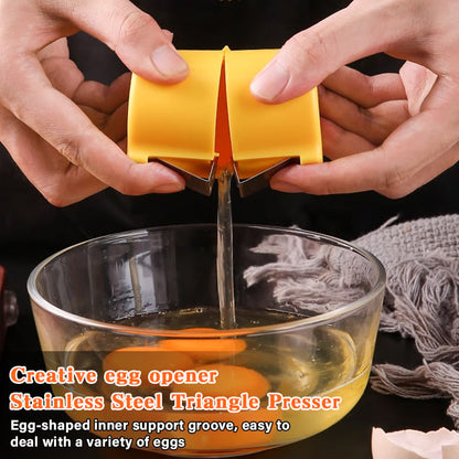 🍳Manual Egg Shell Opener - Fast Egg Shell Remover with Stainless Steel Cutter, No-Mess Kitchen Gadget