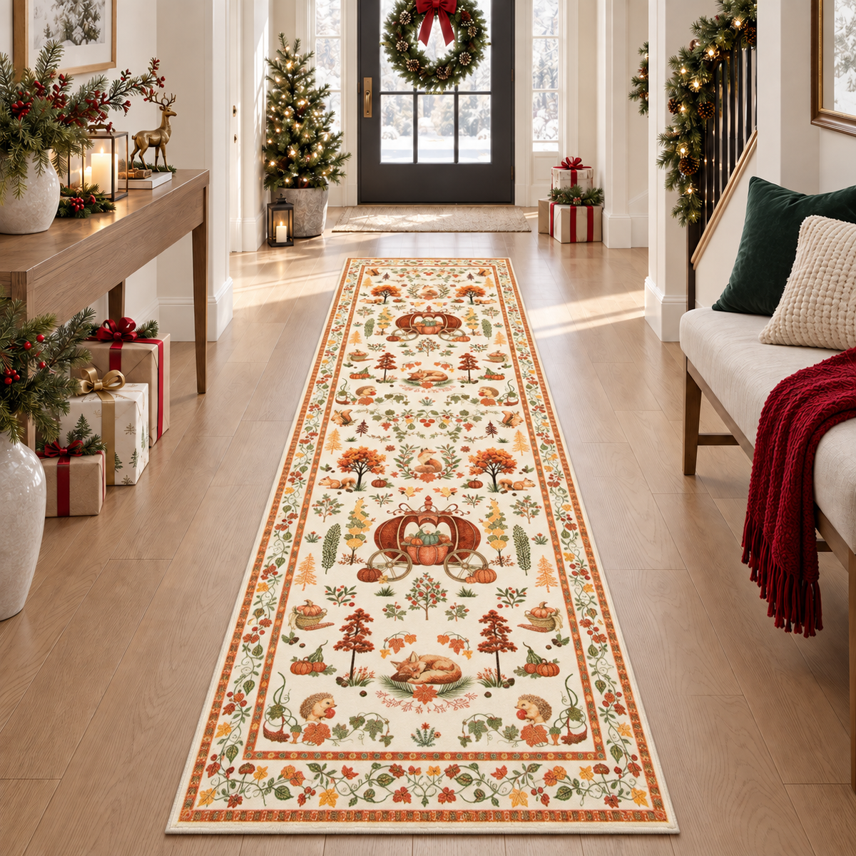 Harvest Cream seasonal runner rug