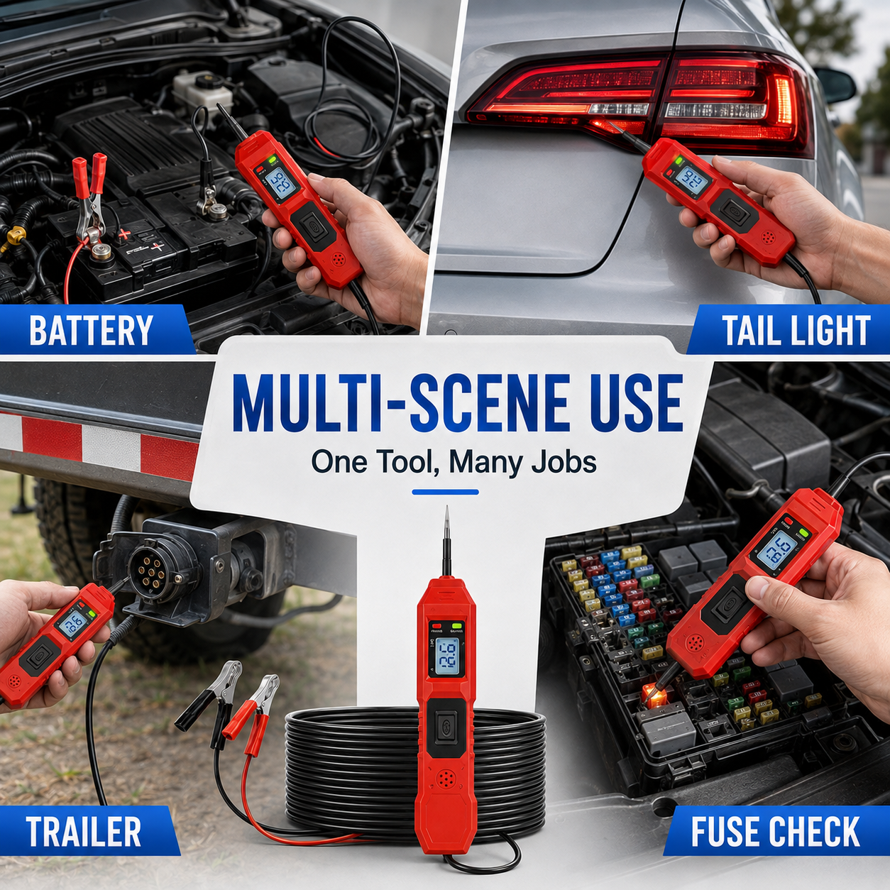 ⚡ 6V-24V Digital Power Probe Circuit Tester