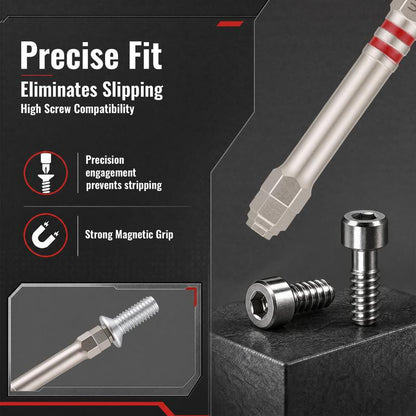 Screwdriver Bits Set 6pcs with Magnetic Hex Shank Pagoda-Shaped Design in Multiple Sizes for Electric Drills and Wrenches