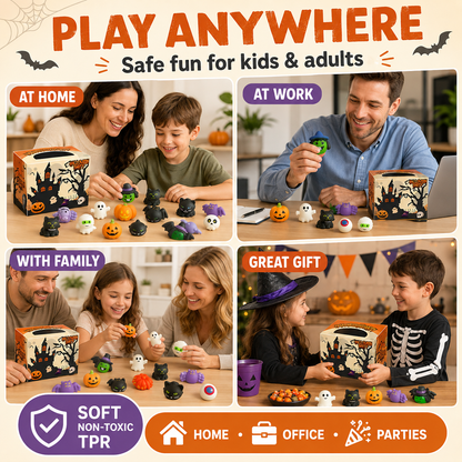 🎃 Halloween Mystery Box - 24 Pcs Spooky Squishy Toys Set 👻
