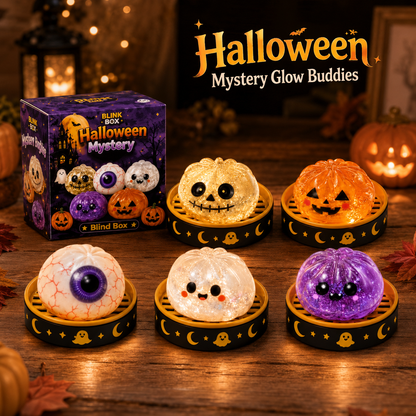 🎃 Spooky Cute Light-Up Steamer Bun Squeeze Toy