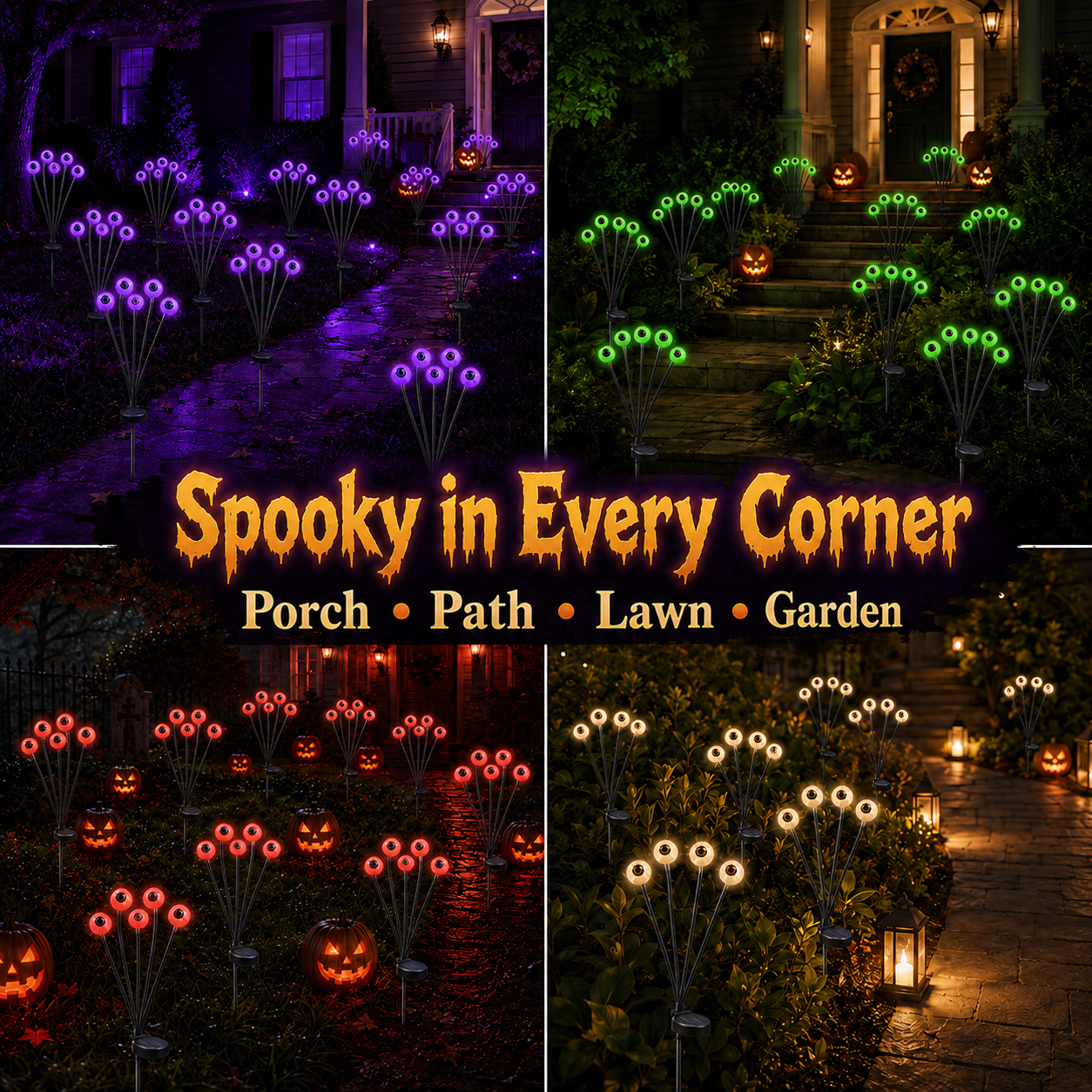 Solar Swaying Eyeball Halloween Lights 👁️✨