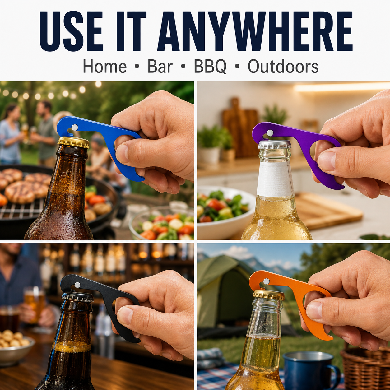 🍺 One-Pull EDC Keychain Bottle Opener | Fast One-Handed Pop