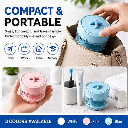 🦷3-in-1 Leak-Proof Retainer Cleaning Case with Mirror, Drain Tray & Travel Storage