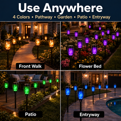 🔥 Dancing Flame Solar Torch – Waterproof Outdoor Garden Light