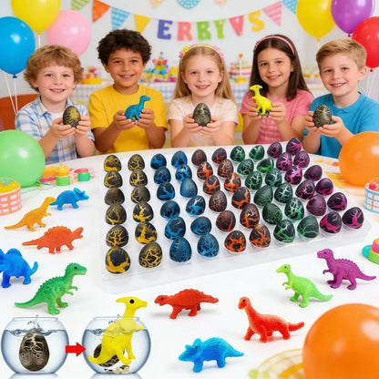 👧 60 Hatching Dinosaur Eggs | Water-Expanding Dinosaur Surprise Toys