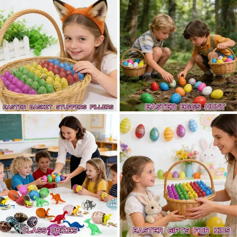 👧 60 Hatching Dinosaur Eggs | Water-Expanding Dinosaur Surprise Toys
