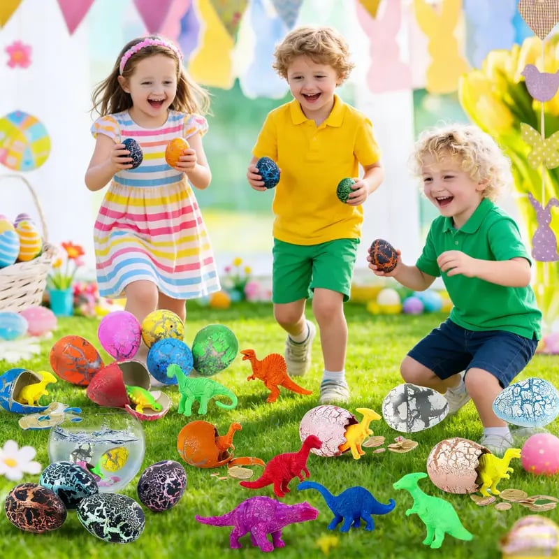 👧 60 Hatching Dinosaur Eggs | Water-Expanding Dinosaur Surprise Toys